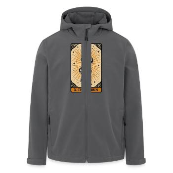 Spule des Schicksals Tarot nähen - Recycelte Männer Softshell-Jacke von Stanley/Stella - Anthrazit - Vorne - AI Model Male 185 light (185cm)