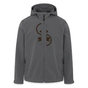 affe_jungle_2f - Recycelte Männer Softshell-Jacke von Stanley/Stella - Anthrazit - Vorne - AI Model Male 185 light (185cm)
