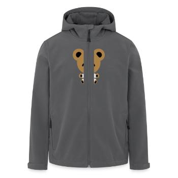 kung fu Bär - Recycelte Männer Softshell-Jacke von Stanley/Stella - Anthrazit - Vorne - AI Model Male 185 light (185cm)