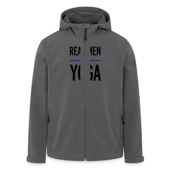 Yoga - Recycelte Männer Softshell-Jacke von Stanley/Stella - Anthrazit - Vorne - AI Model Male 185 light (185cm)