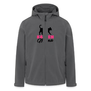 Katze - Recycelte Männer Softshell-Jacke von Stanley/Stella - Anthrazit - Vorne - AI Model Male 185 light (185cm)