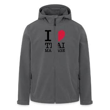 I (Heart) Thai Massage - Recycelte Männer Softshell-Jacke von Stanley/Stella - Anthrazit - Vorne - AI Model Male 185 light (185cm)