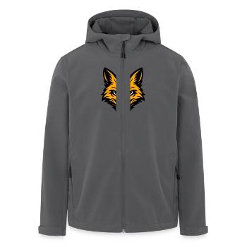 Fuchs Kopf Tier - Recycelte Männer Softshell-Jacke von Stanley/Stella - Anthrazit - Vorne - AI Model Male 185 light (185cm)