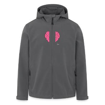 Herz und Hirn - Recycelte Männer Softshell-Jacke von Stanley/Stella - Anthrazit - Vorne - AI Model Male 185 light (185cm)