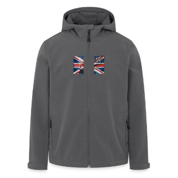 Hinkley Union Jack - Recycelte Männer Softshell-Jacke von Stanley/Stella - Anthrazit - Vorne - AI Model Male 185 light (185cm)