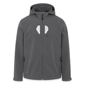 BRAIN + HEART - Recycelte Männer Softshell-Jacke von Stanley/Stella - Anthrazit - Vorne - AI Model Male 185 light (185cm)