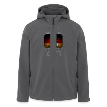 respekt_und_anerkennung_fuer_unsere_gefa - Recycelte Männer Softshell-Jacke von Stanley/Stella - Anthrazit - Vorne - AI Model Male 185 light (185cm)