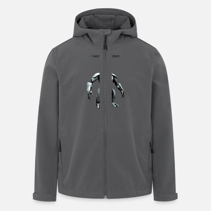 robot - Veste softshell homme en polyester recyclé Stanley/Stella - charbon