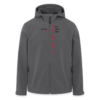 Ich bin root ich darf das - Recycelte Männer Softshell-Jacke von Stanley/Stella - Anthrazit - Vorne - AI Model Male 185 light (185cm)