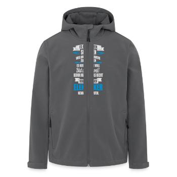 Elektriker Shirt - Nur für die besten - Recycelte Männer Softshell-Jacke von Stanley/Stella - Anthrazit - Vorne - AI Model Male 185 light (185cm)