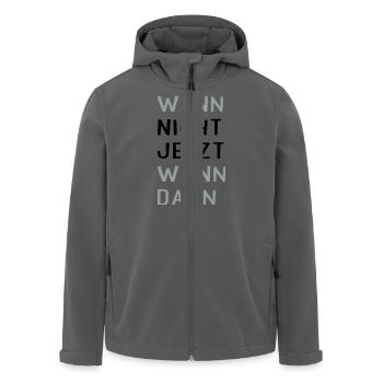 Sprüche - Recycelte Männer Softshell-Jacke von Stanley/Stella - Anthrazit - Vorne - AI Model Male 185 light (185cm)