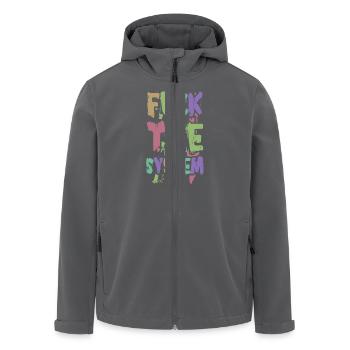 Fuck the System - Recycelte Männer Softshell-Jacke von Stanley/Stella - Anthrazit - Vorne - AI Model Male 185 light (185cm)