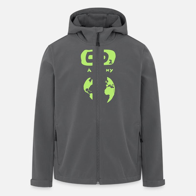 co2 - Recycelte Männer Softshell-Jacke von Stanley/Stella - Anthrazit