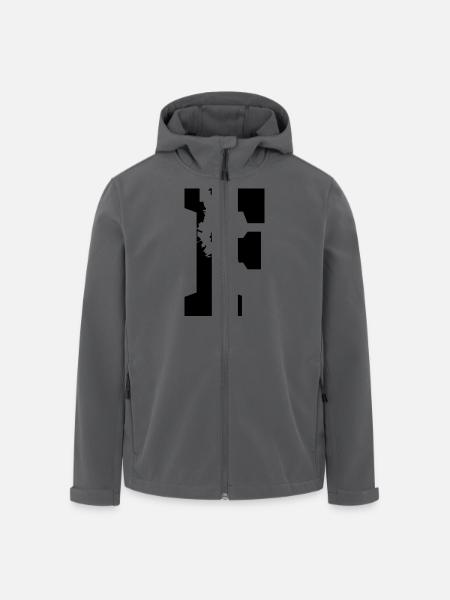 F - Buchstabe - Recycelte Männer Softshell-Jacke von Stanley/Stella - Anthrazit