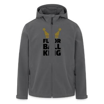 Floorball king - Recycelte Männer Softshell-Jacke von Stanley/Stella - Anthrazit - Vorne - AI Model Male 185 light (185cm)