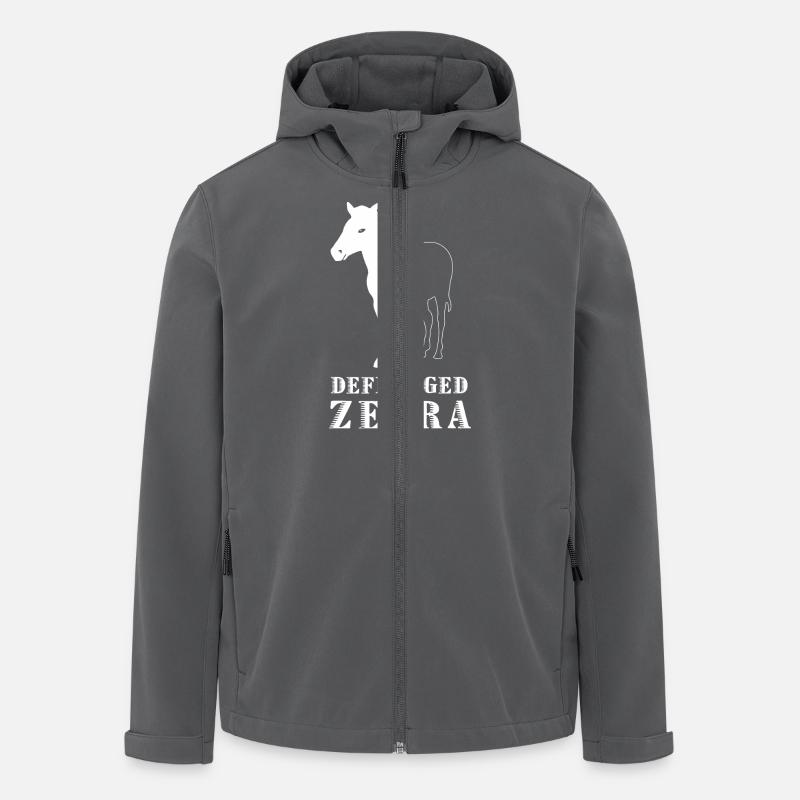 Defragged Zebra Informatiker Admin Geek Geschenk - Recycelte Männer Softshell-Jacke von Stanley/Stella - Anthrazit