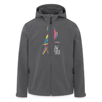 Exotischer Vogel Stil - Recycelte Männer Softshell-Jacke von Stanley/Stella - Anthrazit - Vorne - AI Model Male 185 light (185cm)
