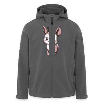 CUTE ANIMAL - Men’s Recycled Softshell Jacket by Stanley/Stella - anthracite - Front - AI Model Male 185 light (185cm)