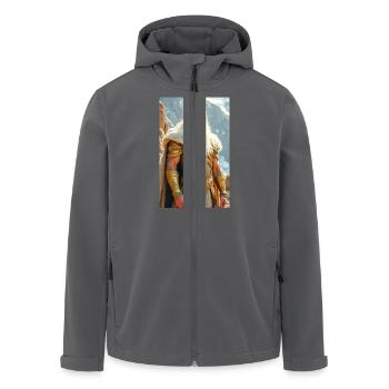 Heimdall ist der wachsame Hüter des Bifrösts - Recycelte Männer Softshell-Jacke von Stanley/Stella - Anthrazit - Vorne - AI Model Male 185 light (185cm)