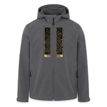Tarotkarte nähen – Der Umhang - Recycelte Männer Softshell-Jacke von Stanley/Stella - Anthrazit - Vorne - AI Model Male 185 light (185cm)
