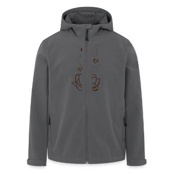 Räucherwerk - Recycelte Männer Softshell-Jacke von Stanley/Stella - Anthrazit - Vorne - AI Model Male 185 light (185cm)