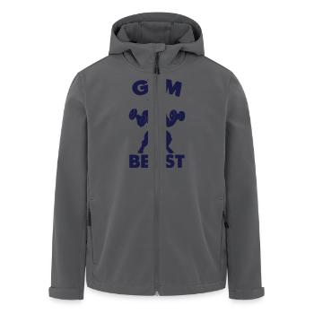 stier muskeln gym - Recycelte Männer Softshell-Jacke von Stanley/Stella - Anthrazit - Vorne - AI Model Male 185 light (185cm)