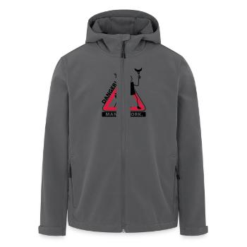man_at_grill - Recycelte Männer Softshell-Jacke von Stanley/Stella - Anthrazit - Vorne - AI Model Male 185 light (185cm)