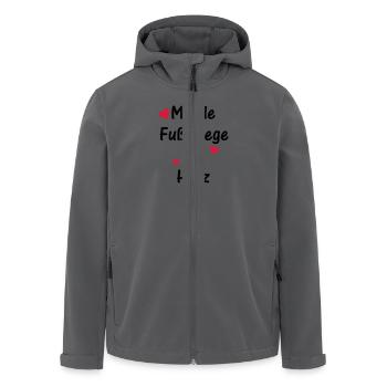 Mobile Fußpflege mit Herz - Recycelte Männer Softshell-Jacke von Stanley/Stella - Anthrazit - Vorne - AI Model Male 185 light (185cm)