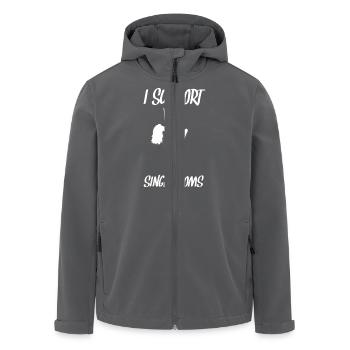 I SUPPORT SINGLE MOMS - Recycelte Männer Softshell-Jacke von Stanley/Stella - Anthrazit - Vorne - AI Model Male 185 light (185cm)