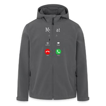 Cat is Calling - Recycelte Männer Softshell-Jacke von Stanley/Stella - Anthrazit - Vorne - AI Model Male 185 light (185cm)