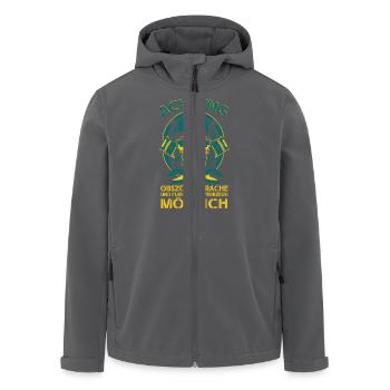 Werkstatt Motiv obszöneSprache fliegendes Werkzeug - Recycelte Männer Softshell-Jacke von Stanley/Stella - Anthrazit - Vorne - AI Model Male 185 light (185cm)