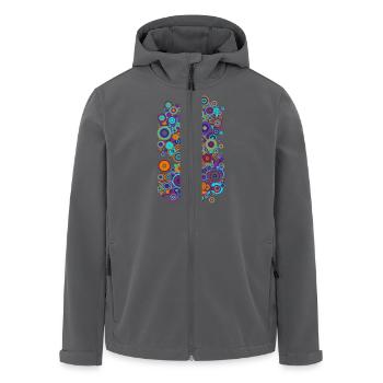 COLORFUL CIRCLES - Recycelte Männer Softshell-Jacke von Stanley/Stella - Anthrazit - Vorne - AI Model Male 185 light (185cm)