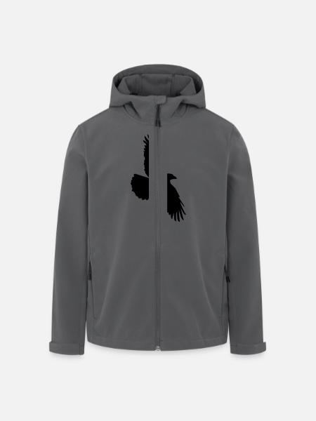 Rabenflug - Recycelte Männer Softshell-Jacke von Stanley/Stella - Anthrazit