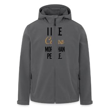 Coffee - Recycelte Männer Softshell-Jacke von Stanley/Stella - Anthrazit - Vorne - AI Model Male 185 light (185cm)