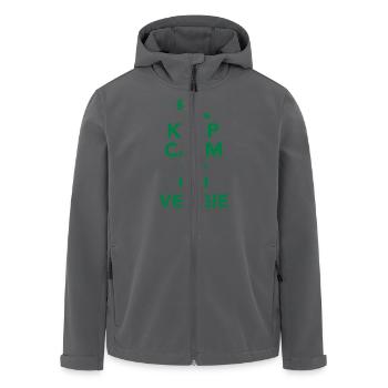 Vegetarier - Recycelte Männer Softshell-Jacke von Stanley/Stella - Anthrazit - Vorne - AI Model Male 185 light (185cm)