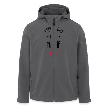 Großmütter / Oma / Mami / Großmutter / Mamy - Recycelte Männer Softshell-Jacke von Stanley/Stella - Anthrazit - Vorne - AI Model Male 185 light (185cm)
