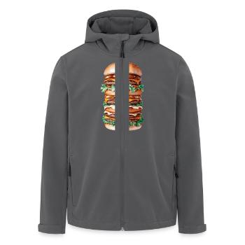 XXL-Burger-Design – Für echte Foodies und Burger-F - Recycelte Männer Softshell-Jacke von Stanley/Stella - Anthrazit - Vorne - AI Model Male 185 light (185cm)