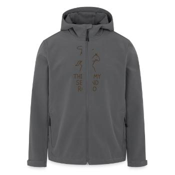 Dies ist mein zweites Rodeo - Recycelte Männer Softshell-Jacke von Stanley/Stella - Anthrazit - Vorne - AI Model Male 185 light (185cm)