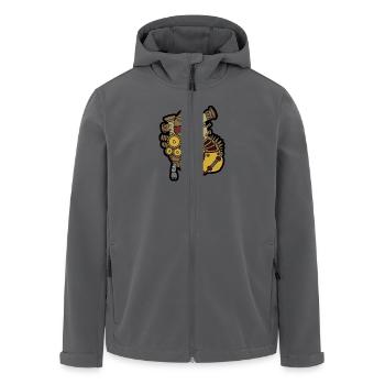 Steampunk Herz - Recycelte Männer Softshell-Jacke von Stanley/Stella - Anthrazit - Vorne - AI Model Male 185 light (185cm)