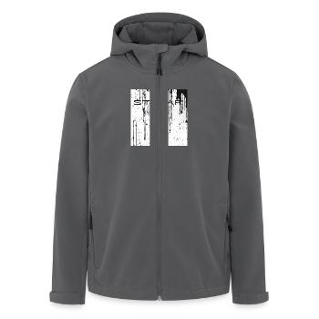 HEIMLICHKEIT - Recycelte Männer Softshell-Jacke von Stanley/Stella - Anthrazit - Vorne - AI Model Male 185 light (185cm)