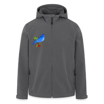 Blauer Vogel - Recycelte Männer Softshell-Jacke von Stanley/Stella - Anthrazit - Vorne - AI Model Male 185 light (185cm)