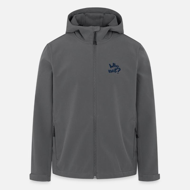 Warum nicht? bestickt - Recycelte Männer Softshell-Jacke von Stanley/Stella - Anthrazit