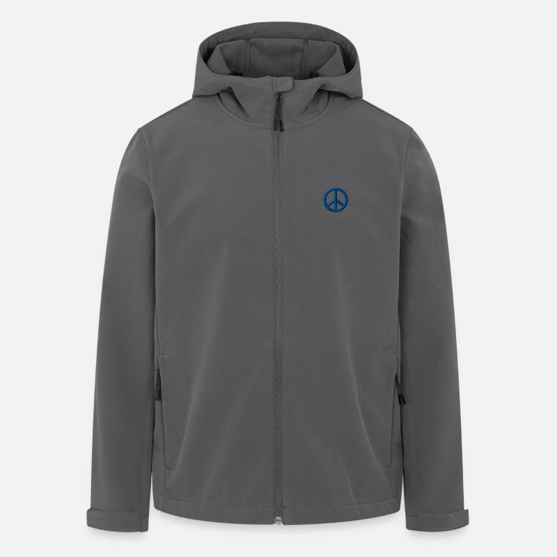 Peace Zeichen - Recycelte Männer Softshell-Jacke von Stanley/Stella - Anthrazit