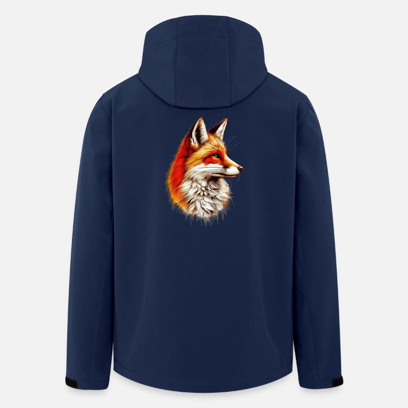 Ræv - Stanley/Stella herre softshelljakke i genanvendt polyester - marineblå