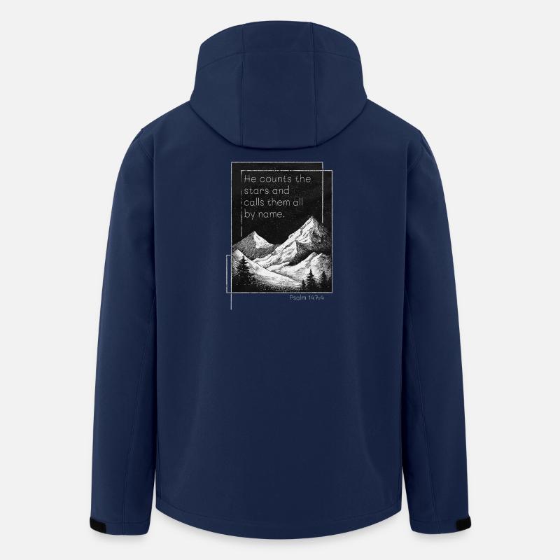 Bibelvers Religiös  - Recycelte Männer Softshell-Jacke von Stanley/Stella - Navy