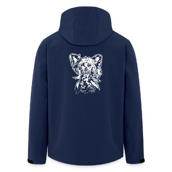 CHINESE CRESTED hairless Hunde Hund Wilsigns - Recycelte Männer Softshell-Jacke von Stanley/Stella - Navy - Hinten - AI Model Male 185 light (185cm)