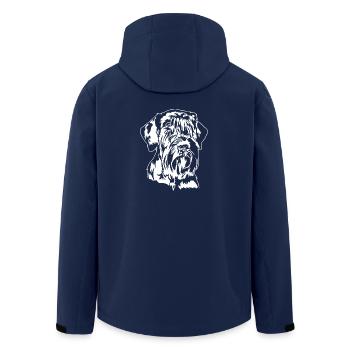Riesenschnauzer Portrait Hund Hunde IGP Wilsigns - Recycelte Männer Softshell-Jacke von Stanley/Stella - Navy - Hinten - AI Model Male 185 light (185cm)
