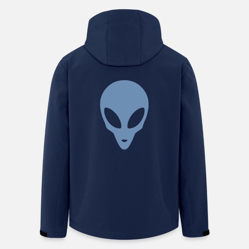 Silhouette eines Alienkopfes - Recycelte Männer Softshell-Jacke von Stanley/Stella - Navy