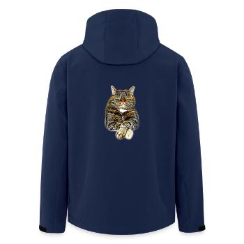 chat chat gxp comme un art de vecteur de patron - Veste softshell homme en polyester recyclé Stanley/Stella - marine - Dos - AI Model Male 185 light (185cm)