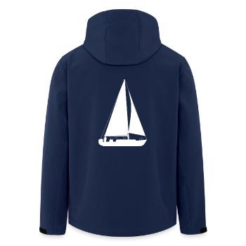 Segeln Segelboot Segelschiff Wassersport - Recycelte Männer Softshell-Jacke von Stanley/Stella - Navy - Hinten - AI Model Male 185 light (185cm)